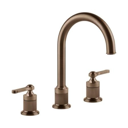 Gessi Venti20 Смеситель для раковины, на 3 отв., высота излива 168 мм., с донным клапаном, цвет: Copper Brushed PVD