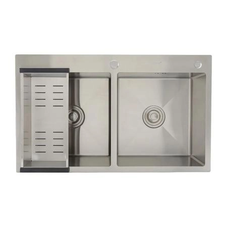 Кухонная мойка Gappo GS8350 830x500x215mm 0.8мм с коландером Сатин