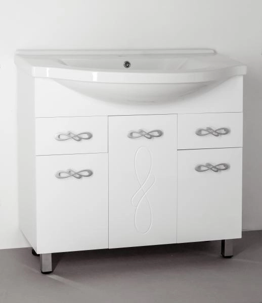 Тумба под раковину Style Line Elfante Венеция 90 (2 ящ.) напольная с ящиками, белая