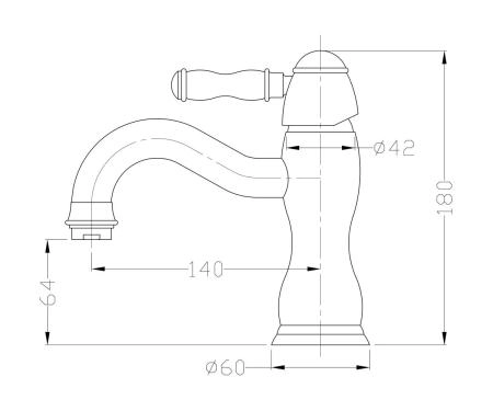 Смеситель для раковин Bronze de Luxe Tiffany (1901BR) бронза