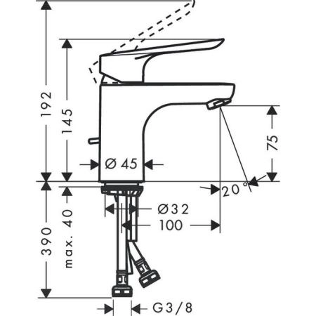 Смеситель Hansgrohe Logis E 71160000 для раковины ,хром