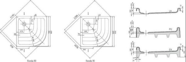 Поддон Ravak Ronda 80 EX белая