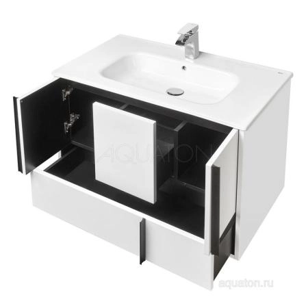 Тумба под раковину Aquaton Ривьера 1A239001RVX20 80 с ящиком,белый матовый