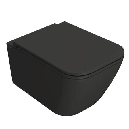 Globo Stone Унитаз подвесной 52х36см., безободковый, с системой скрытого крепежа, цвет: Smoke
