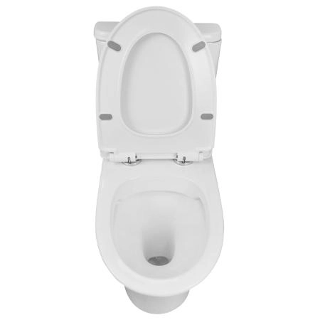 Унитаз моноблок AZARIO Sente 375х665x785 напольный, безободковый, , сиденье дюропласт микролифт (AZ-8614)