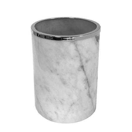 3SC Elegance Ведро без крышки 20х20хh28см, цвет: мрамор bianco carrara/хром