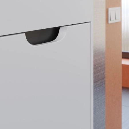 Тумба под раковину для ванной Uperwood Modul 50 см, подвесная, матовая, белая/графит