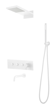 Душевая система с изливом Boheme Fusion Matt White 130-2-MW