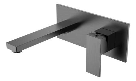 Смеситель для умывальника Boheme из стены Qubic Matt Gun Metal 475-GM
