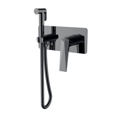 Гигиеническая лейка со смесителем Boheme VENTURO Shine Gun Metall 377-SGM