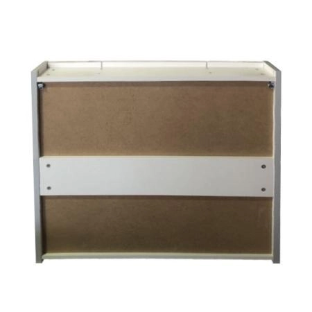 Зеркало шкаф Comforty Сорренто-90 светло-серый