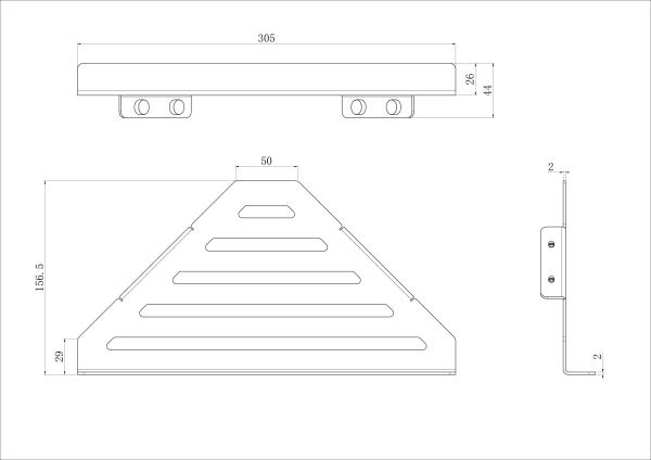 Полка для ванной угловая WONZON & WOGHAND, Брашированное золото (WW-6132-BG)