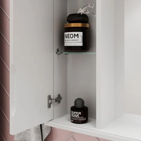 Зеркало-шкаф Volna Adel 50 левый белый глянец