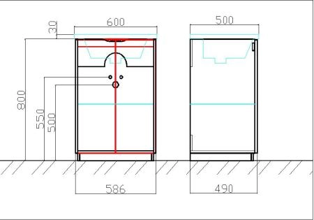 Тумба SANVIT Рольф 61 3d 61 напольная Белый без раковины
