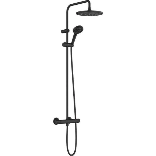 Душевая система Hansgrohe 26426670 Vernis Blend Showerpipe 240 с термостатом для душа черный матовый