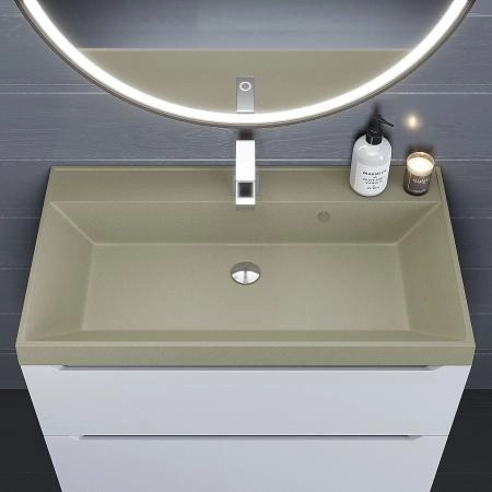 Раковина кварцевая Uperwood Classic Quartz 80 см, бежевая матовая, десерт