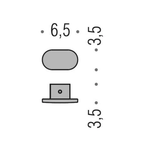 Colombo Basic Крючок овальный, цвет: хром