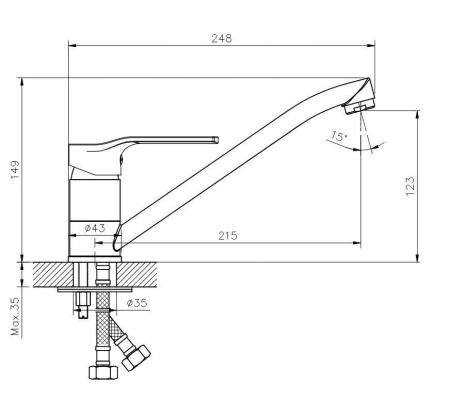 Смеситель Koller Pool STREAM для кухни