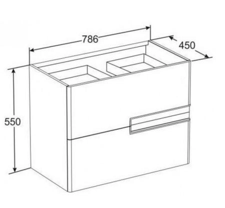 Тумба для раковины Roca Victoria Nord Ice Edition ZRU9302731 белый 80 см