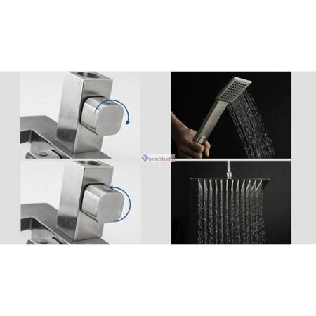 Душевая система Frap F24803 сатин для ванны