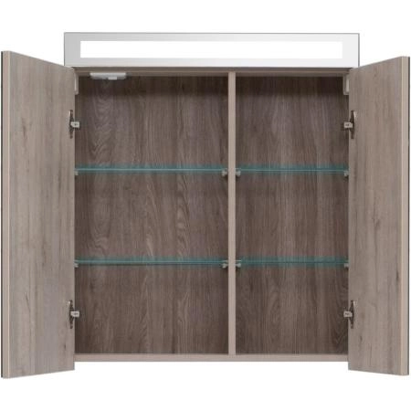 Шкаф-зеркало Dreja MAX 70 с LED-освещением, дуб кантри