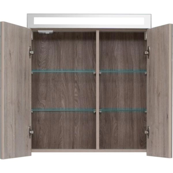 Шкаф-зеркало Dreja MAX 70 с LED-освещением, дуб кантри