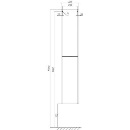 Шкаф колонна Акватон Йорк 30 1A171203YOAY0 белый/выбеленное дерево