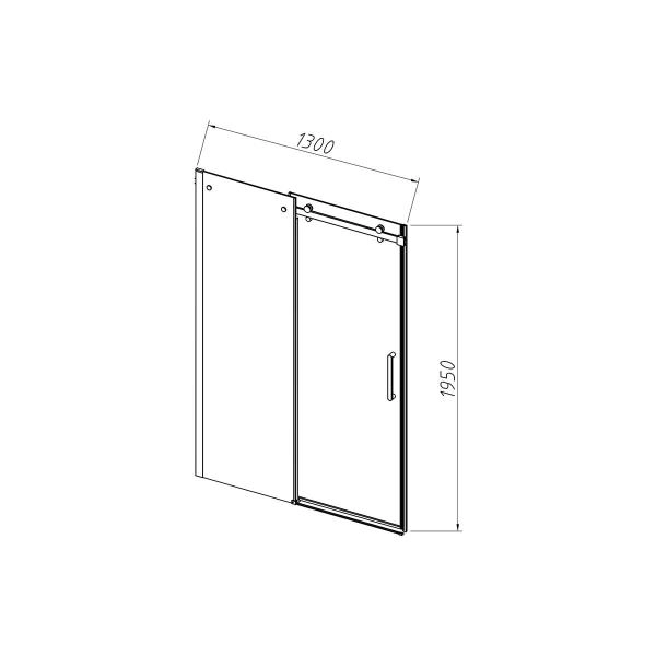 Душевая дверь Vincea Como-N VDS-4CN130CGB, 1300, черный, стекло тонированное