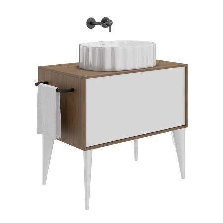 Тумба Kerama Marazzi ATOLLO АТОЛЛО AT.80\WHT.M напольная/подвесная с ящиком 80, белая матовая