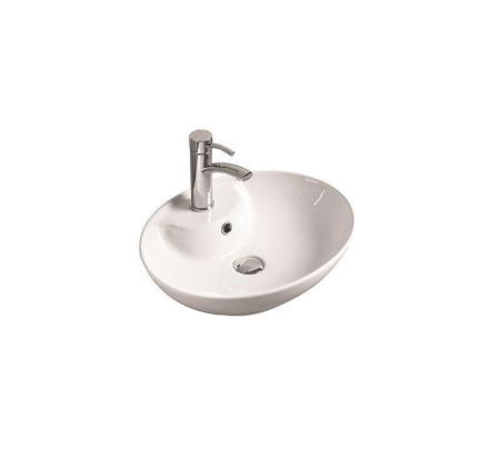 Раковина SantiLine SL-1043 51x40,5 на столешницу керамическая Белый