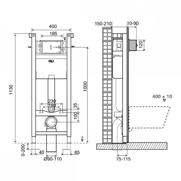 Инсталляция Oli EXPERT EVO/SPEED 721802 механическая для унитаза