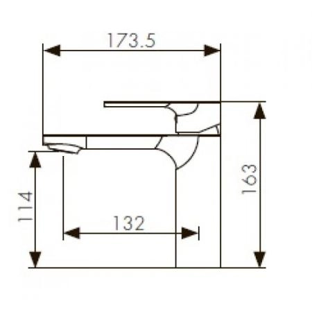 Смеситель для раковины KAISER Linear (59011) хром