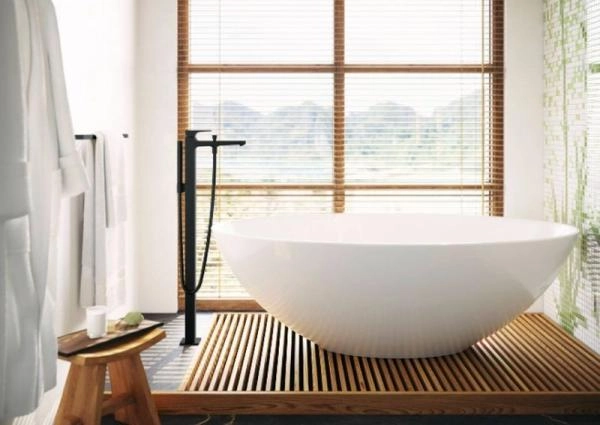 Смеситель Hansgrohe 32532670 Metropol для ванны 815-895 мм, напольный (внешняя монтажная часть) черный матовый