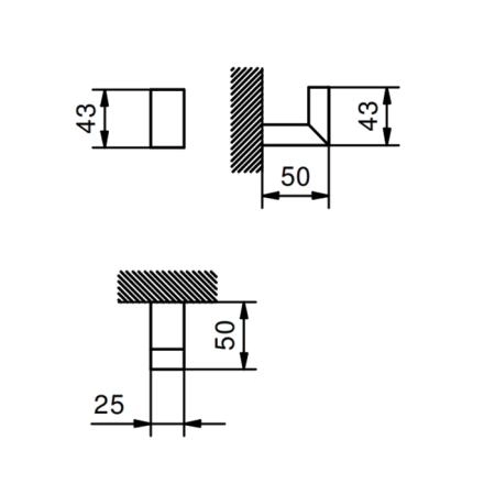 Fantini Linea Крючок, цвет: хром