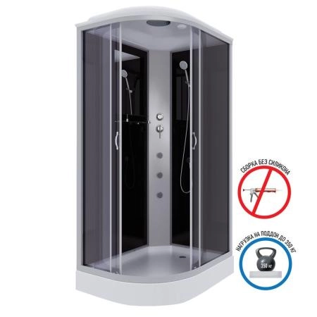Душевая кабина Niagara NG-3512-14RG 1200х800х2150 низкий поддон 13см стекло тонированное