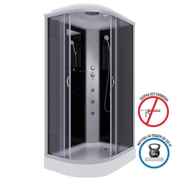 Душевая кабина Niagara NG-3512-14RG 1200х800х2150 низкий поддон 13см стекло тонированное