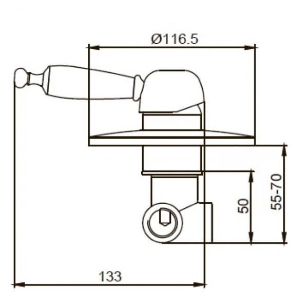 Смеситель для ванны KAISER Vincent (31017) хром