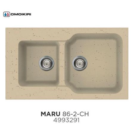 Кухонная мойка Omoikiri Maru 86-2-CH 4993291, 860х500, шампань