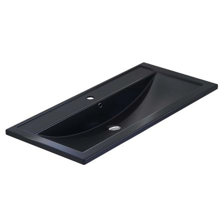 Раковина кварцевая Uperwood Foster Quartz 100 см, черная матовая, космос
