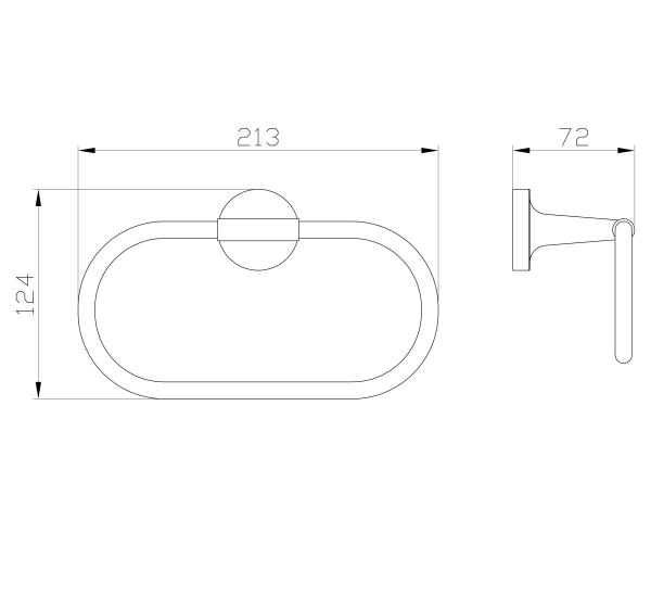 Кольцо для полотенец WONZON & WOGHAND SIMPLE, Хром (WW-6513)