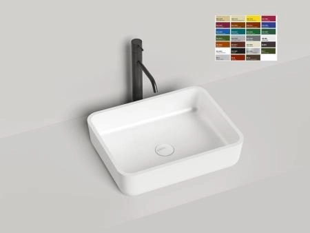 Раковина Salini GLORIA 09 S-Stone покраска RAL матовая 48x38 1102209MF накладная