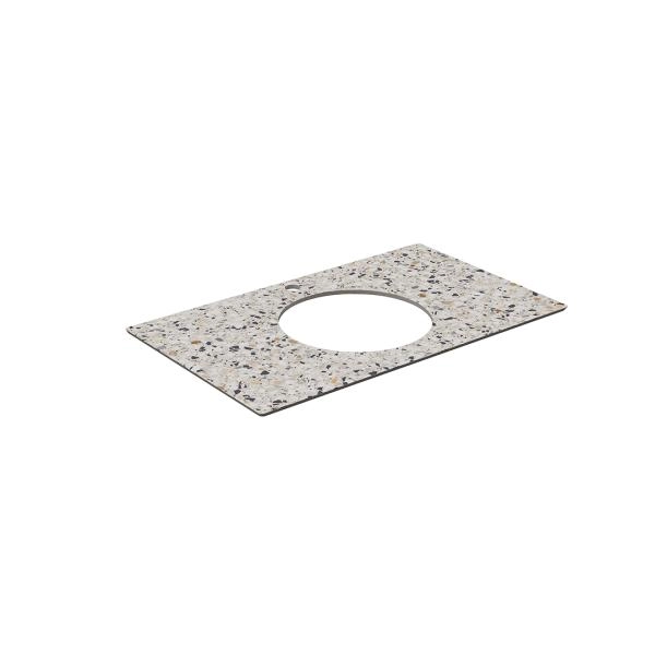 Столешница Kerama Marazzi PLAZA ПЛАЗА KM6012G0471RP80Ic2 Столешница для полувстраиваемых раковин Бричиола 80, белый натуральный