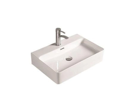 Раковина SantiLine SL-1003 60,5x41,5 на столешницу керамическая Белый