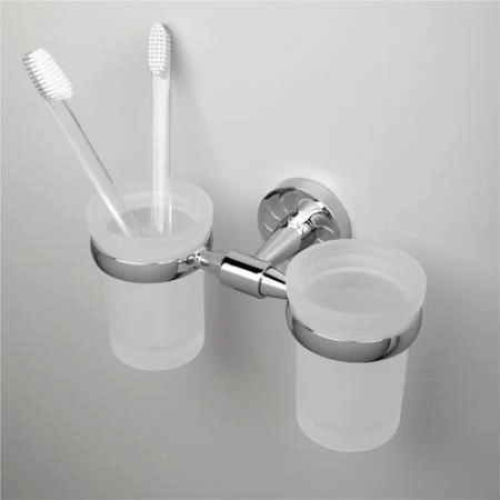 Стакан для зубных щеток WasserKraft Isen K-4028D двойной хром
