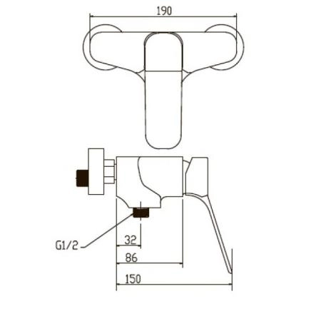 Смеситель для душа KAISER Sona 75077 хром