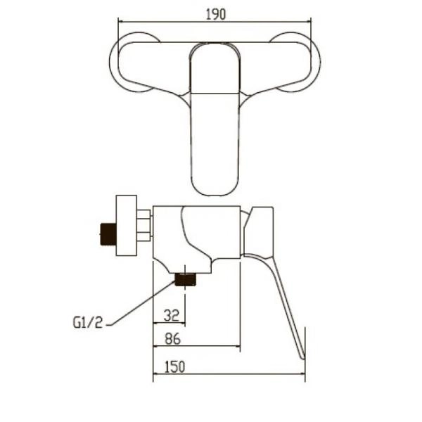Смеситель для душа KAISER Sona 75077 хром