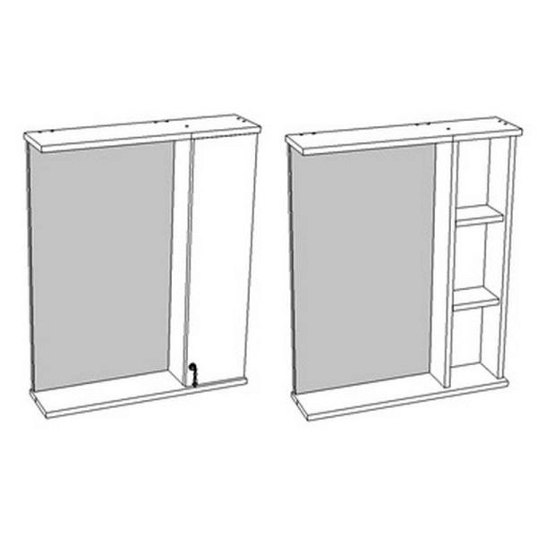 Зеркало-шкаф Corozo Элегия Ретро 60, бронза