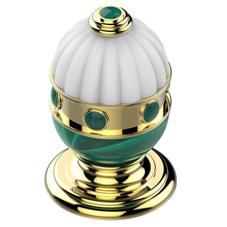 THG Cheverny Malachite Вентиль смесителя для раковины, вставки малахит, цвет: полированное золото