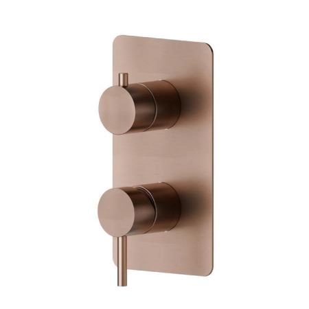 Newform X-Steel 316 Смеситель для душа, встраиваемый, 2 потока, внешняя часть, цвет: PVD brushed copper bronze