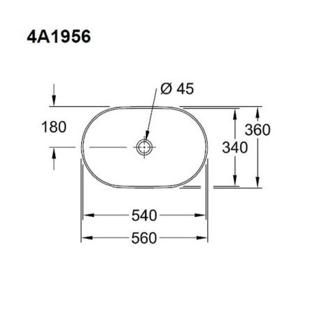 Раковина Villeroy&Boch COLLARO 4A1956RW 56x36см на столешницу